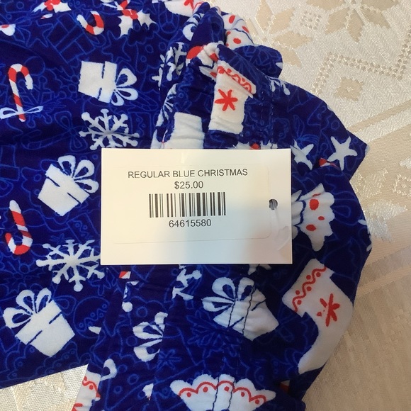 Leggings Women’s Size 2-10 Elastic Waistband Blue Christmas Pattern - Picture 3 of 8